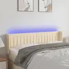 Image de vidaXL Tête de lit à LED Crème 147x16x78/88 cm Tissu