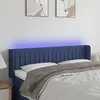 Image de vidaXL Tête de lit à LED Bleu 147x16x78/88 cm Tissu