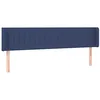 Image de vidaXL Tête de Lit à LED Meuble de Chambre à Coucher Accessoire de Lit Double Tête de Cadre de Lit Intérieur Bleu 163x16x78/88 cm Tissu
