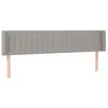 Image de vidaXL Tête de lit à LED Gris clair 183x16x78/88 cm Tissu