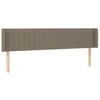 Image de vidaXL Tête de lit à LED Taupe 183x16x78/88 cm Tissu
