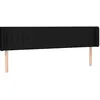 Image de vidaXL Tête de lit à LED Noir 203x16x78/88 cm Tissu