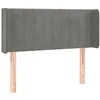 Image de vidaXL Hoofdbord LED 83x16x78/88 cm fluweel lichtgrijs