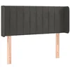 Image de vidaXL Tête de lit à LED Gris foncé 83x16x78/88 cm Velours
