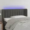 Image de vidaXL Tête de lit à LED Gris foncé 83x16x78/88 cm Velours