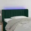 Image de vidaXL Tête de lit à LED Vert foncé 83x16x78/88 cm Velours
