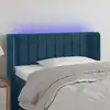 Image de vidaXL Tête de lit à LED Bleu foncé 83x16x78/88 cm Velours
