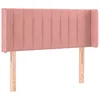 Image de vidaXL Tête de lit à LED Rose 83x16x78/88 cm Velours