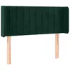 Image de vidaXL Tête de lit à LED Vert foncé 93x16x78/88 cm Velours