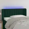 Image de vidaXL Tête de lit à LED Vert foncé 93x16x78/88 cm Velours