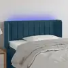 Image de vidaXL Tête de lit à LED Bleu foncé 93x16x78/88 cm Velours