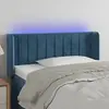 Image de vidaXL Tête de lit à LED Bleu foncé 103x16x78/88 cm Velours
