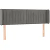 Image de vidaXL Tête de lit à LED Gris clair 147x16x78/88 cm Velours