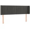 Image de vidaXL Tête de lit à LED Gris foncé 147x16x78/88 cm Velours
