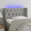 Image de vidaXL Tête de lit à LED Gris clair 83x16x78/88 cm Tissu