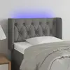 Image de vidaXL Tête de lit à LED Gris foncé 83x16x78/88 cm Tissu