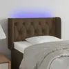 Image de vidaXL Tête de lit à LED Marron foncé 83x16x78/88 cm Tissu