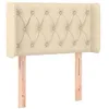 Image de vidaXL Tête de lit à LED Crème 83x16x78/88 cm Tissu