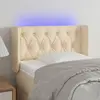 Image de vidaXL Tête de lit à LED Crème 83x16x78/88 cm Tissu