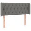 Image de vidaXL Tête de lit à LED Gris foncé 93x16x78/88 cm Tissu