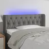 Image de vidaXL Tête de lit à LED Gris foncé 93x16x78/88 cm Tissu