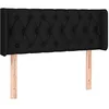 Image de vidaXL Tête de lit à LED Noir 93x16x78/88 cm Tissu