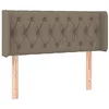 Image de vidaXL Tête de lit à LED Taupe 93x16x78/88 cm Tissu