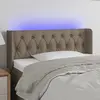 Image de vidaXL Tête de lit à LED Taupe 93x16x78/88 cm Tissu