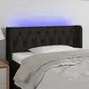 Image de vidaXL Tête de lit à LED Noir 103x16x78/88 cm Tissu