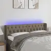 Image de vidaXL Tête de lit à LED Taupe 147x16x78/88 cm Tissu