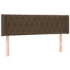 Image de vidaXL Tête de lit à LED Marron foncé 163x16x78/88 cm Tissu