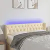Image de vidaXL Tête de lit à LED Crème 163x16x78/88 cm Tissu