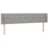 Image de vidaXL Tête de lit à LED Gris clair 183x16x78/88 cm Tissu
