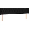Image de vidaXL Tête de lit à LED Noir 183x16x78/88 cm Tissu