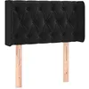 Image de vidaXL Tête de lit à LED Noir 83x16x78/88 cm Velours