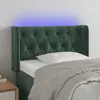 Image de vidaXL Tête de lit à LED Vert foncé 83x16x78/88 cm Velours
