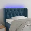 Image de vidaXL Tête de lit à LED Bleu foncé 83x16x78/88 cm Velours
