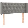 Image de vidaXL Tête de lit à LED Gris clair 93x16x78/88 cm Velours