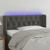 Image de vidaXL Tête de lit à LED Gris foncé 93x16x78/88 cm Velours