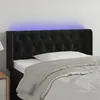 Image de vidaXL Tête de lit à LED Noir 103x16x78/88 cm Velours