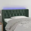 Image de vidaXL Tête de lit à LED Vert foncé 103x16x78/88 cm Velours
