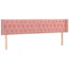 Image de vidaXL Tête de lit à LED Rose 183x16x78/88 cm Velours