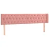 Image de vidaXL Tête de lit à LED Rose 203x16x78/88 cm Velours