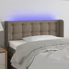 Image de vidaXL Tête de lit à LED Taupe 83x16x78/88 cm Tissu