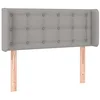 Image de vidaXL Hoofdbord LED 93x16x78/88 cm stof lichtgrijs