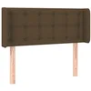 Image de vidaXL Tête de lit à LED Marron foncé 93x16x78/88 cm Tissu
