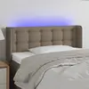 Image de vidaXL Tête de lit à LED Taupe 93x16x78/88 cm Tissu