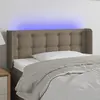 Image de vidaXL Tête de lit à LED Taupe 103x16x78/88 cm Tissu