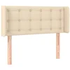 Image de vidaXL Tête de lit à LED Crème 103x16x78/88 cm Tissu