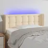 Image de vidaXL Tête de lit à LED Crème 103x16x78/88 cm Tissu